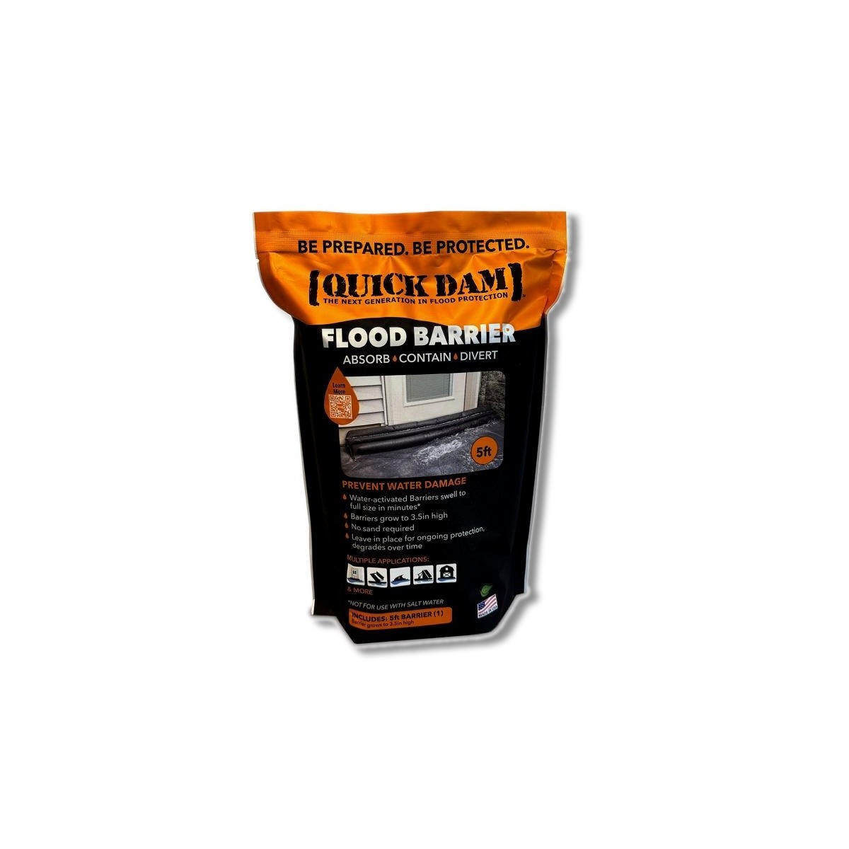 Quick Dam Flood Barrier 3.5 in X 6.5 in X 60 in Flood Barrier QD65-1