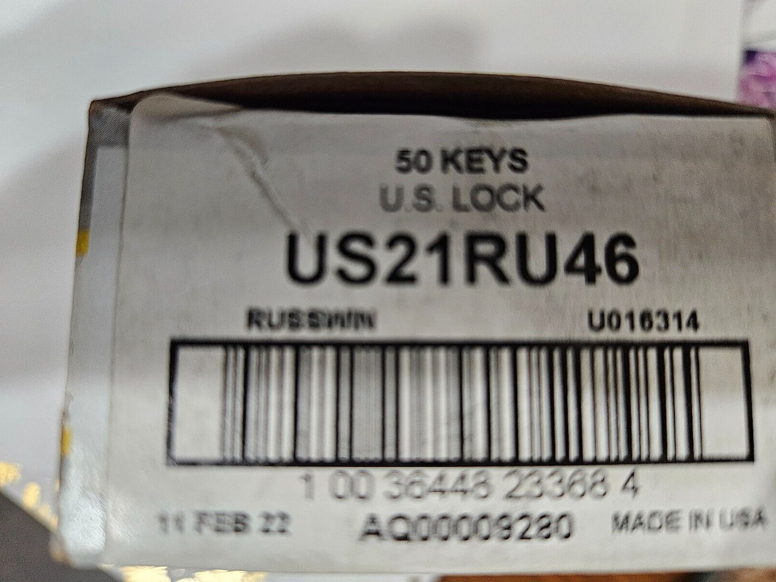 4-PACK US Lock Russwin RU46 Blank Keys US21RU46