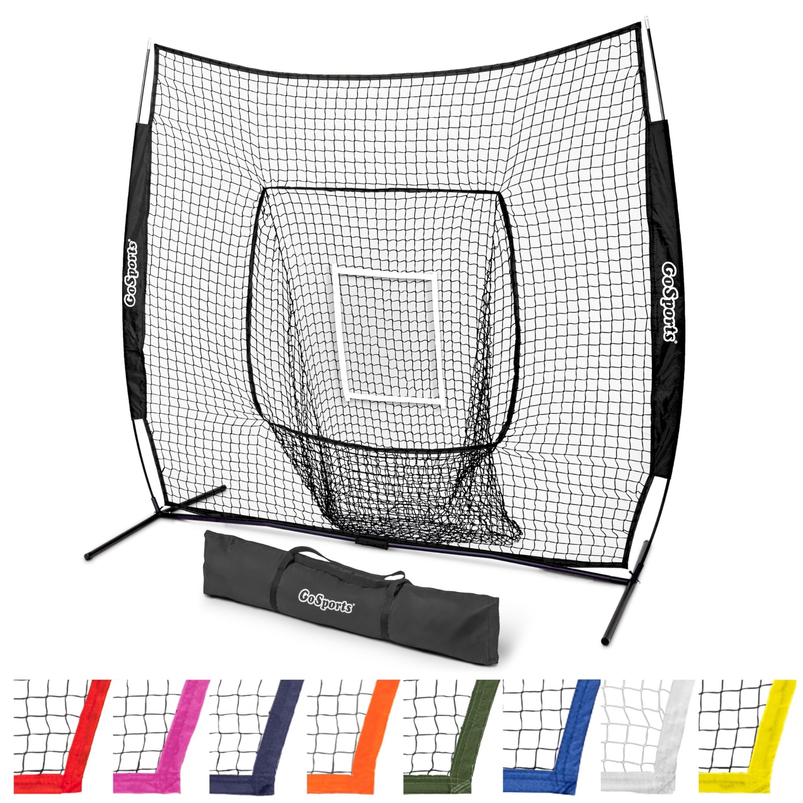 GoSports 7 x 7 ft Baseball & Softball Nets – Available in Team Colors – Batti…