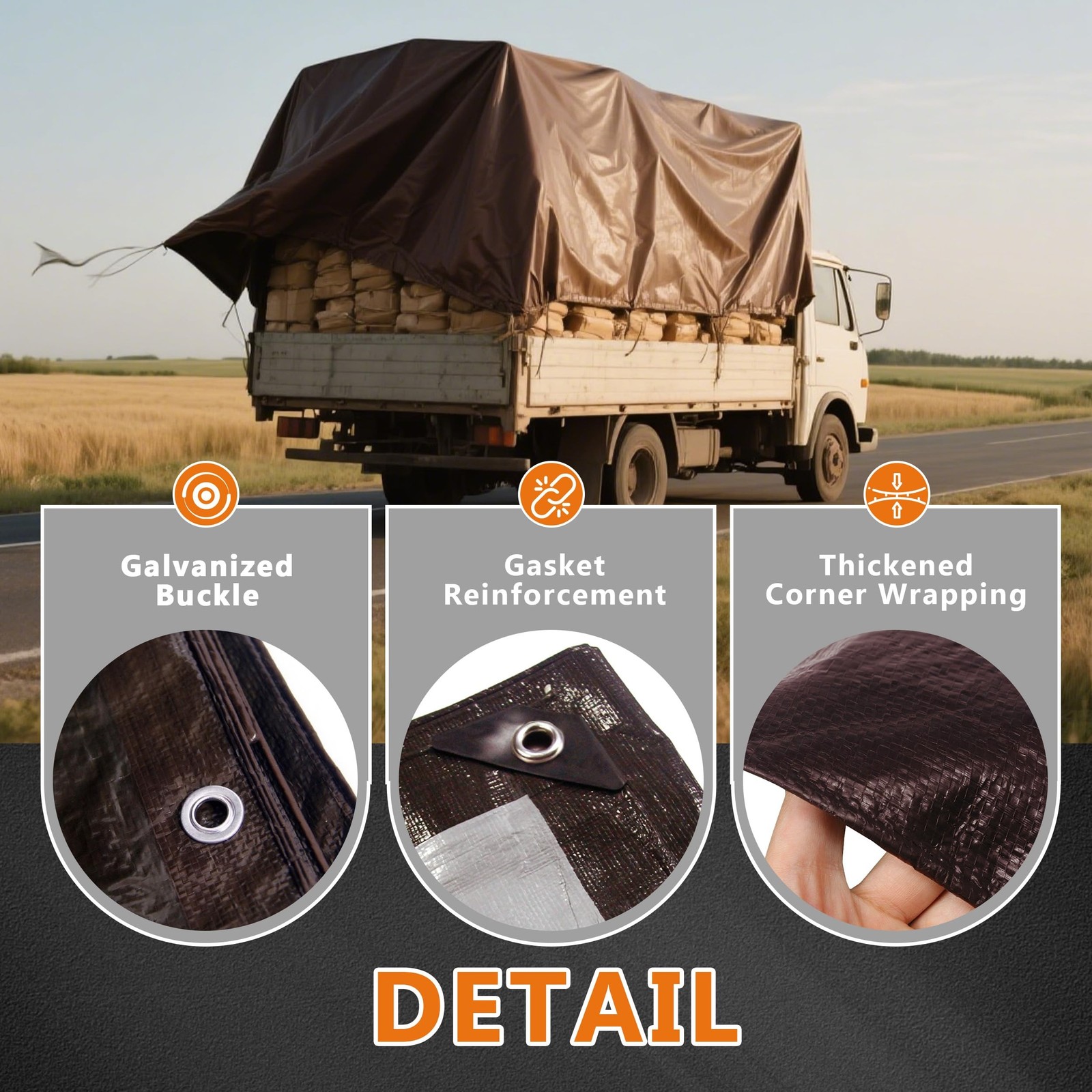 Tarps Heavy Duty Waterproof Multipurpose Poly Tarp Cover,Tarp Waterproof UV R…
