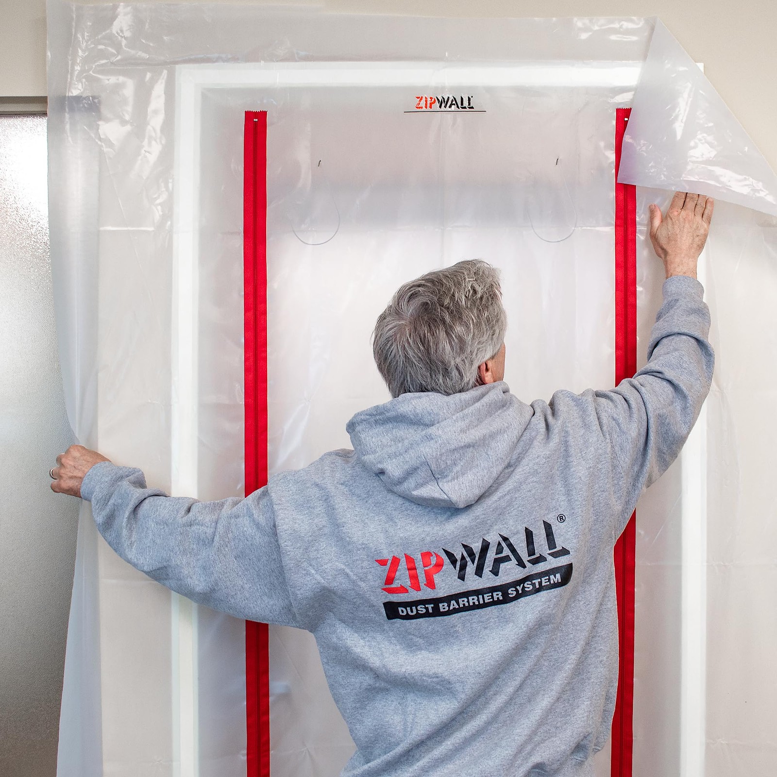 ZIPWALL ZDC Commercial ZipDoor Kit, , red ,1 1 Count(Pack of 1), Red