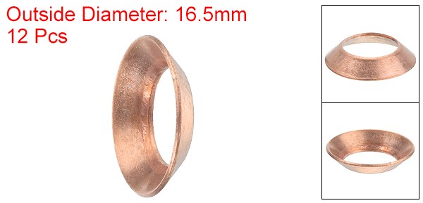 12PCS Copper Flare Gasket 1/2″ Tube Size Suitable for 12.7mm Copper Pipe