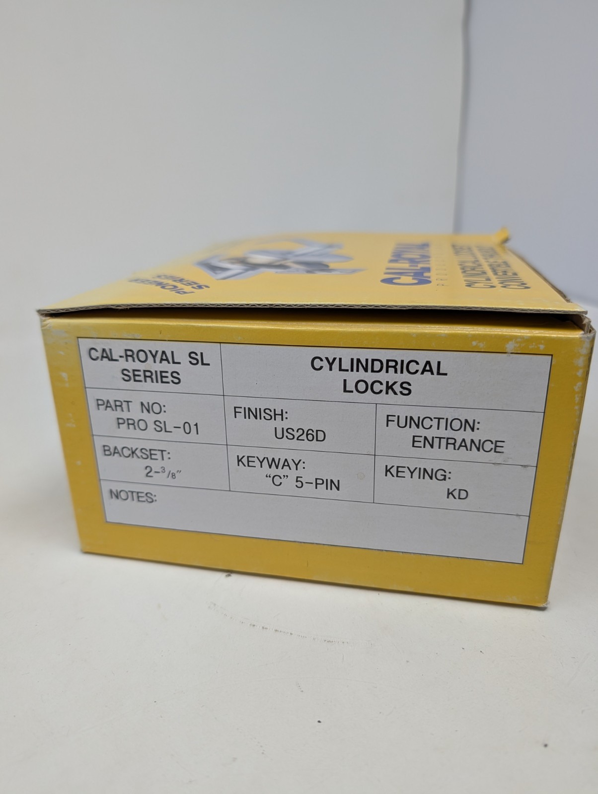 Cal-Royal Cylindrical Lockset Convertible Thrubolt – SL-01 Entrance US26D