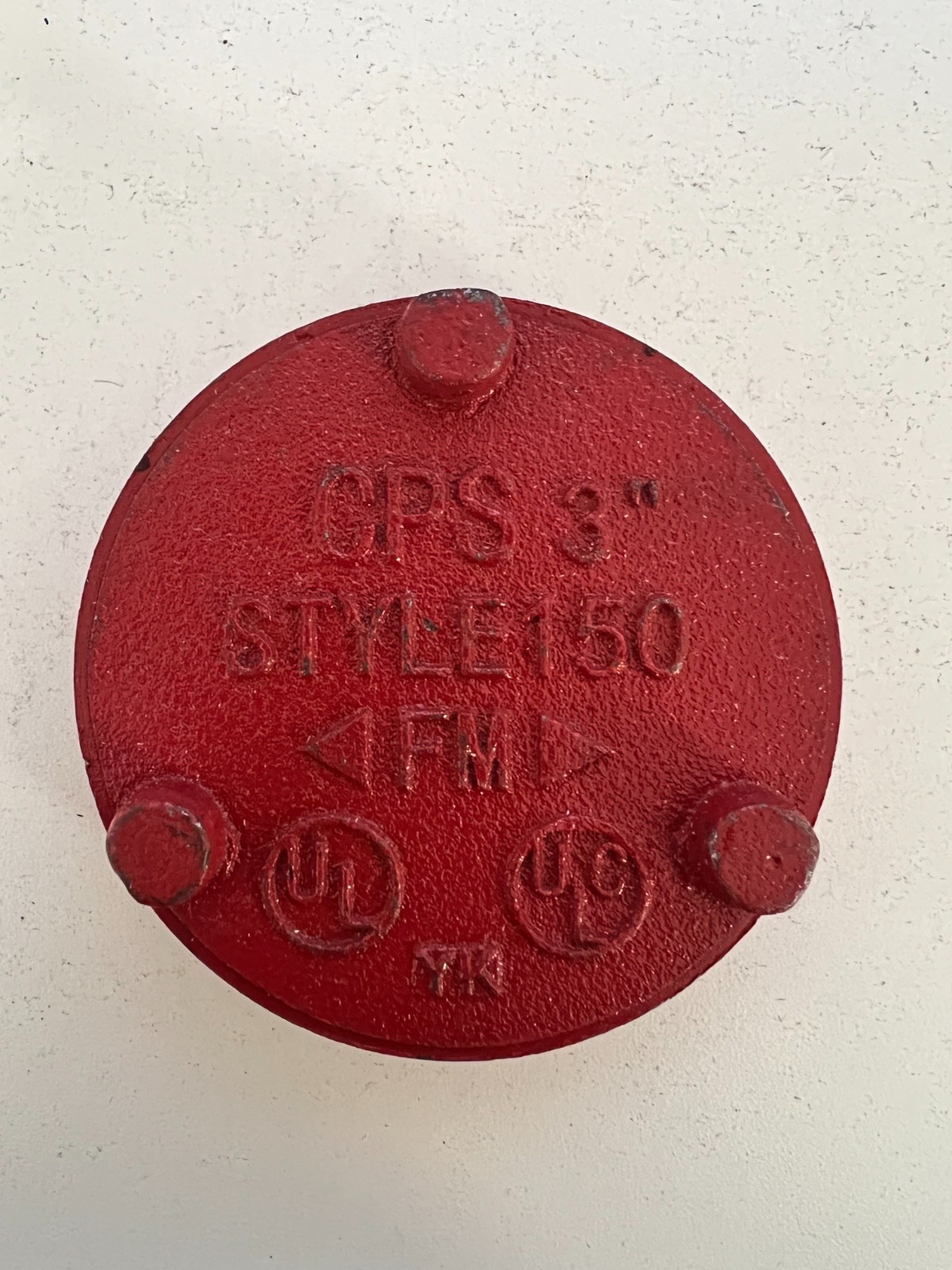 CPS Style 150 Grooved End Cap 3″ Fitting for Groove Piping Systems