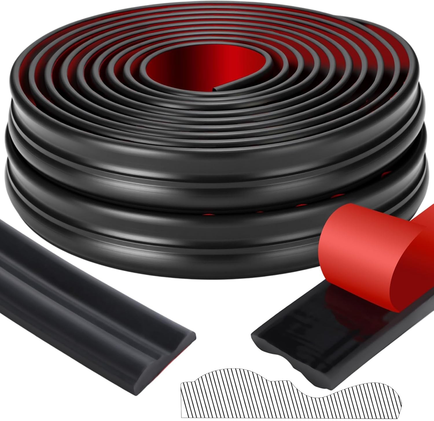 32.8ft Black Self Adhesive Molding Trim for Wall Mirror Baseboard