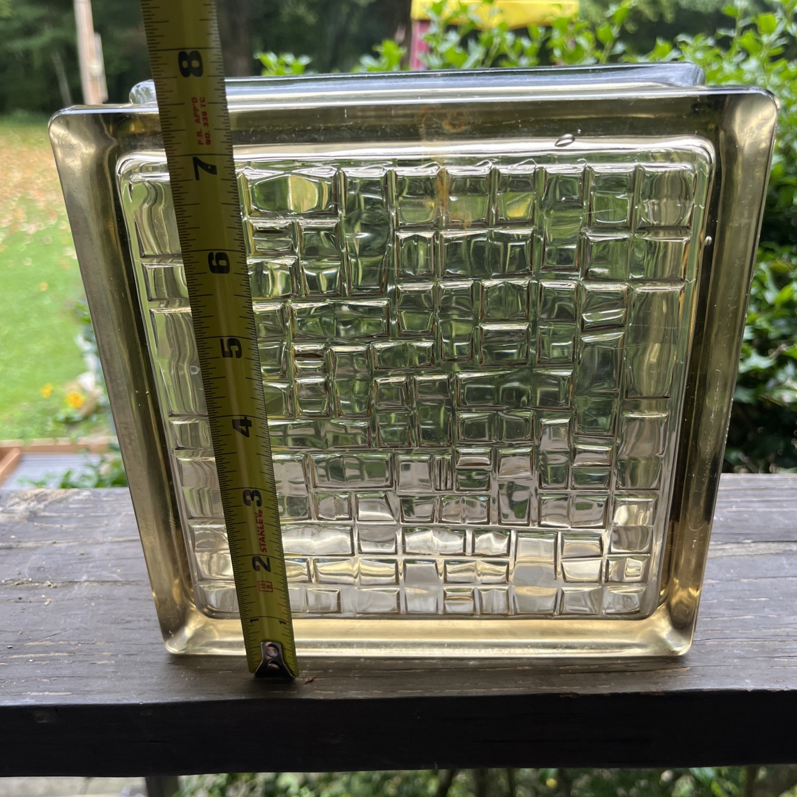 Vintage Glass Block MCM, Glass Block Brick Approx8-8-4 1960s