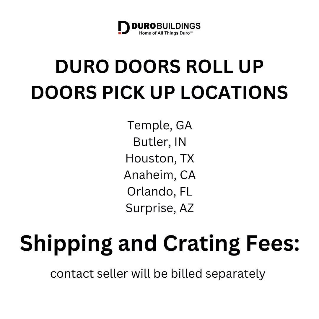 DuroSTEEL JANUS 1000 Series Commercial Metal Roll-up Door & Hardware DiRECT
