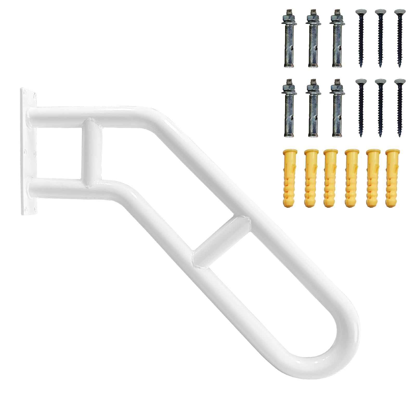 Gleefurny Wall Mounted Railings For 1-2 Steps One Solid Piece Design Stair