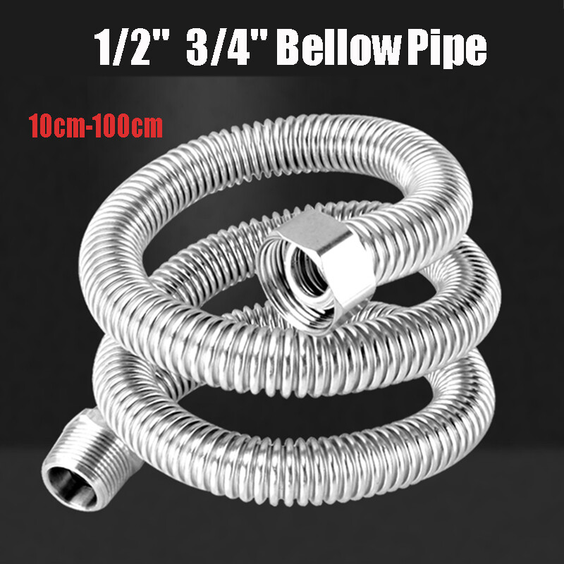 Stainless Steel Flexible Hose 1/2″ 3/4″ Water Heater Connector Pipe Inlet Pipe
