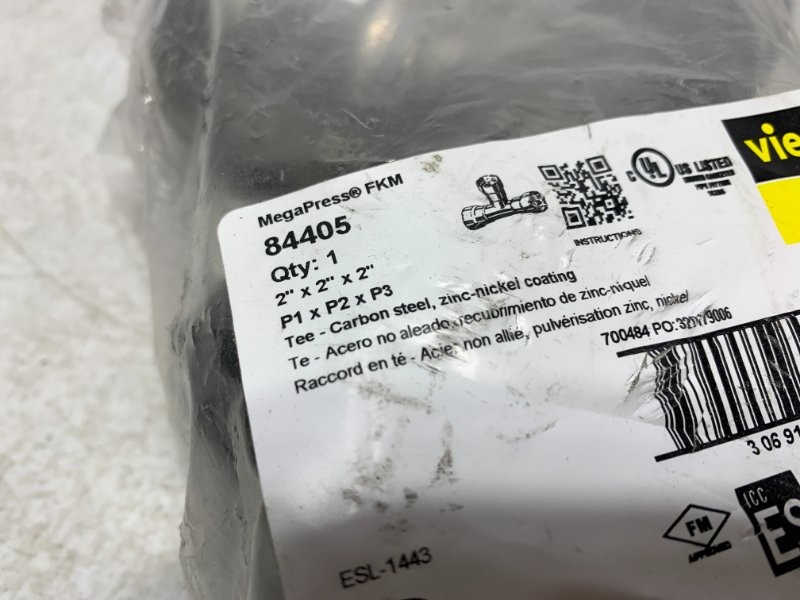Viega 84405 MegaPress FKM Tee 2″ x 2″ x 2″