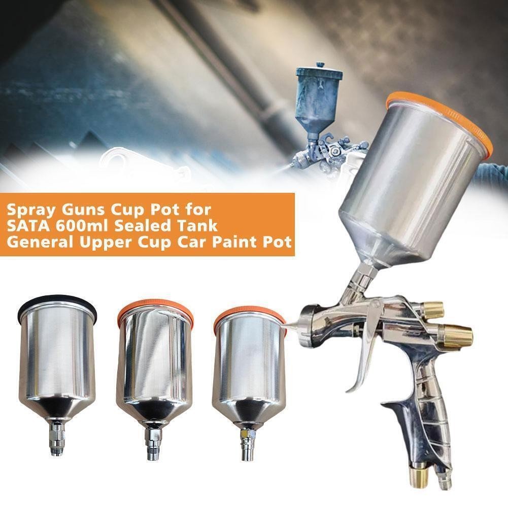 600ml Spray-Gun Cup Pot For SATA Sealed Tank General Car Pot Upper Cup new~