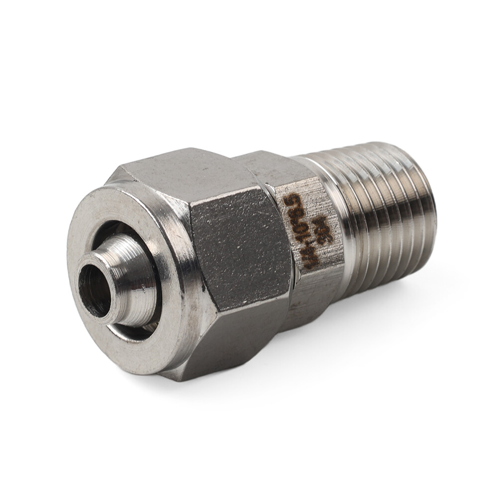 Compression Tube Fitting 1/4 PT Male Thread x 10mm OD Tube 304 Stainless Steel