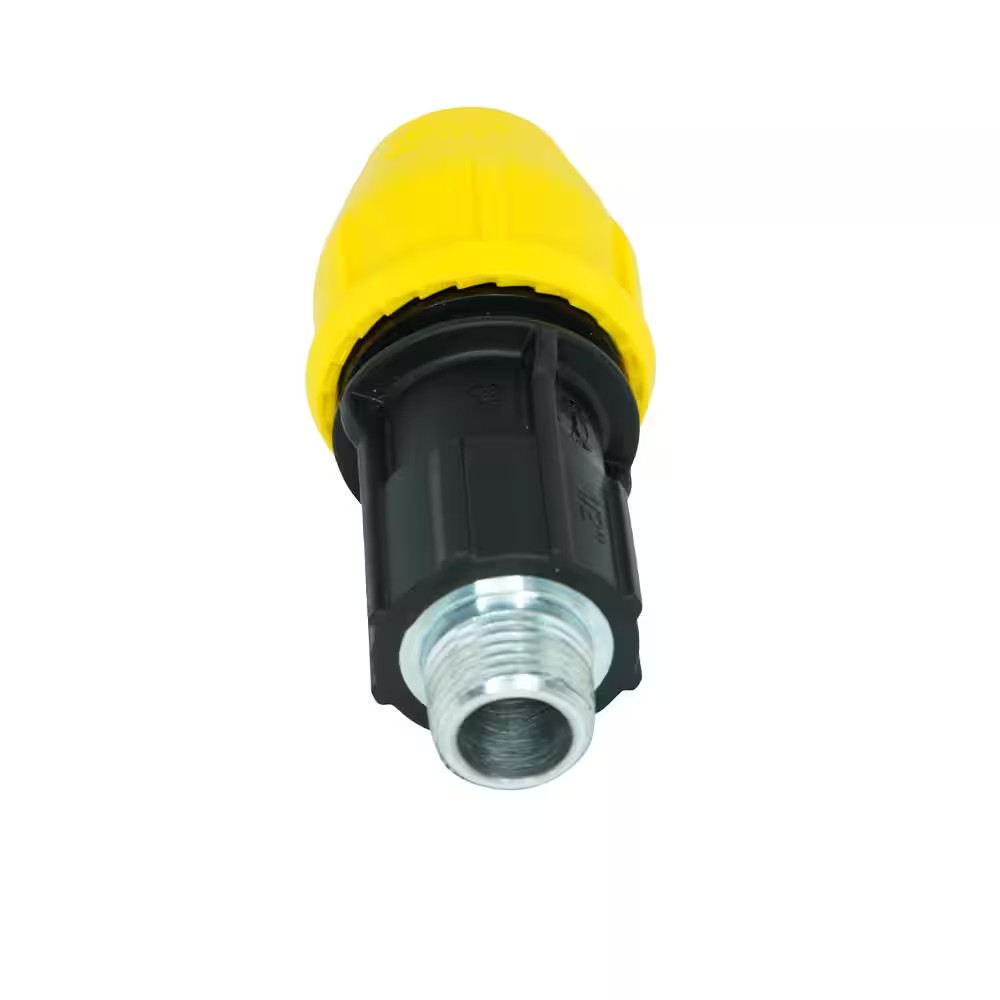 3/4 In. Polypropylene Underground Yellow Poly Gas Pipe Conversion Fitting