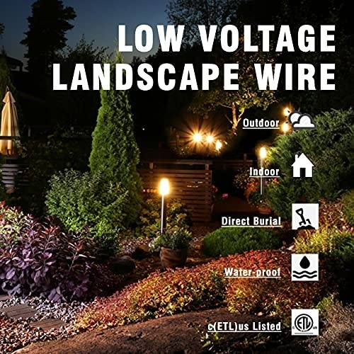 Cableague 16/2 Voltage Landscape Lighting Wire – 200ft 16AWG 2-Conductor