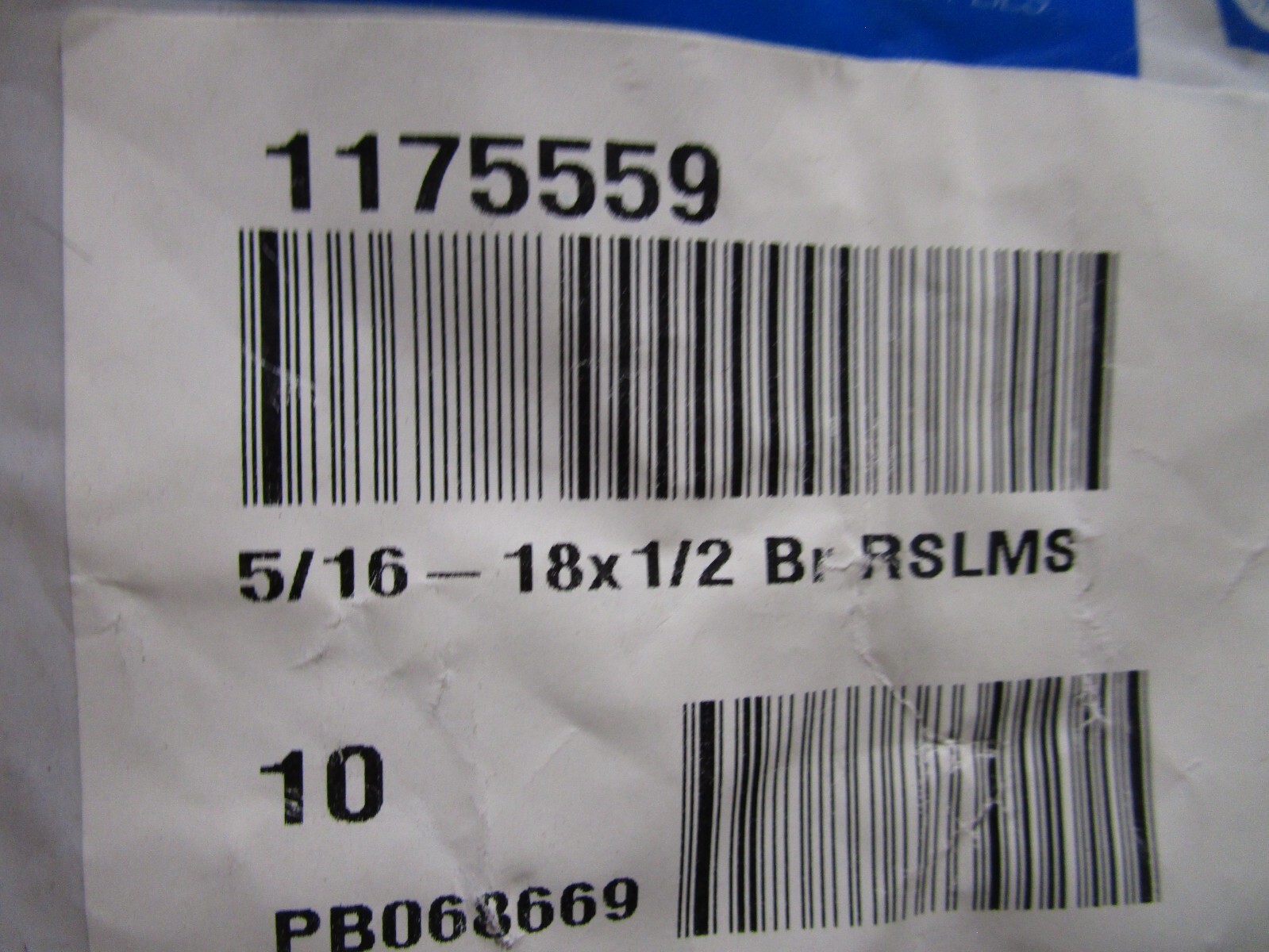 5/16″-18 x 1/2″ Slotted Drive Round Head Brass Machine Screw QTY 10