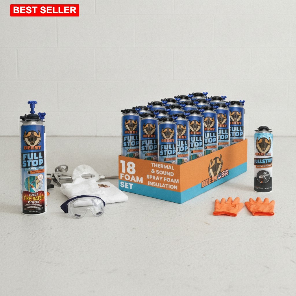 Spray Foam Insulation Kit 360 Board Ft R-8.24 Fire Rated Soundproof Walls