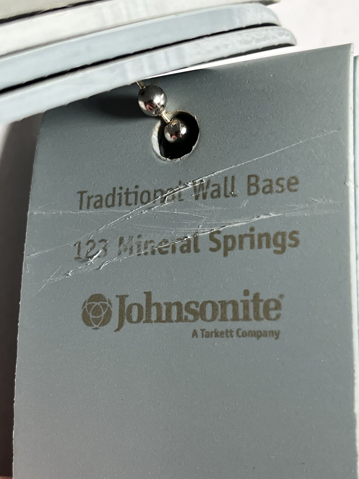 Tarkett Johnsonite Taditional Rubber Wall Base Colormatch Sample Wheel on Chain