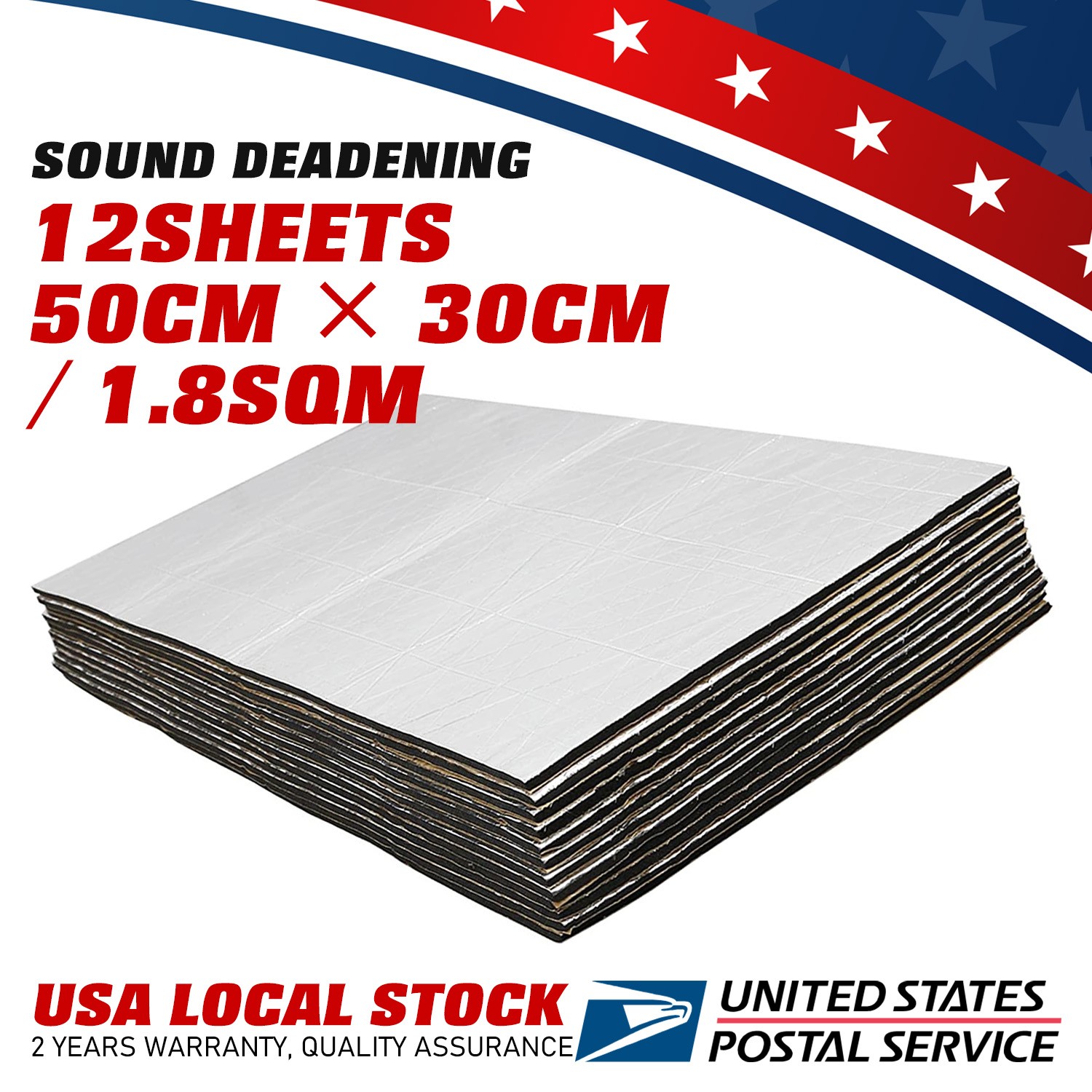Fit For Workshop walls and ceilings Sound Deadening Heat Insulation Mat 19sqft