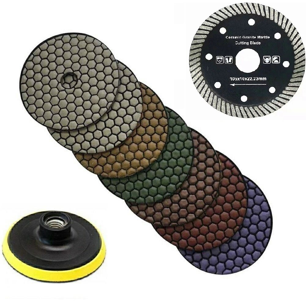 4″ wet Dry Polish Pad 20+4 ceramic marble granite turbo saw blade stone granite