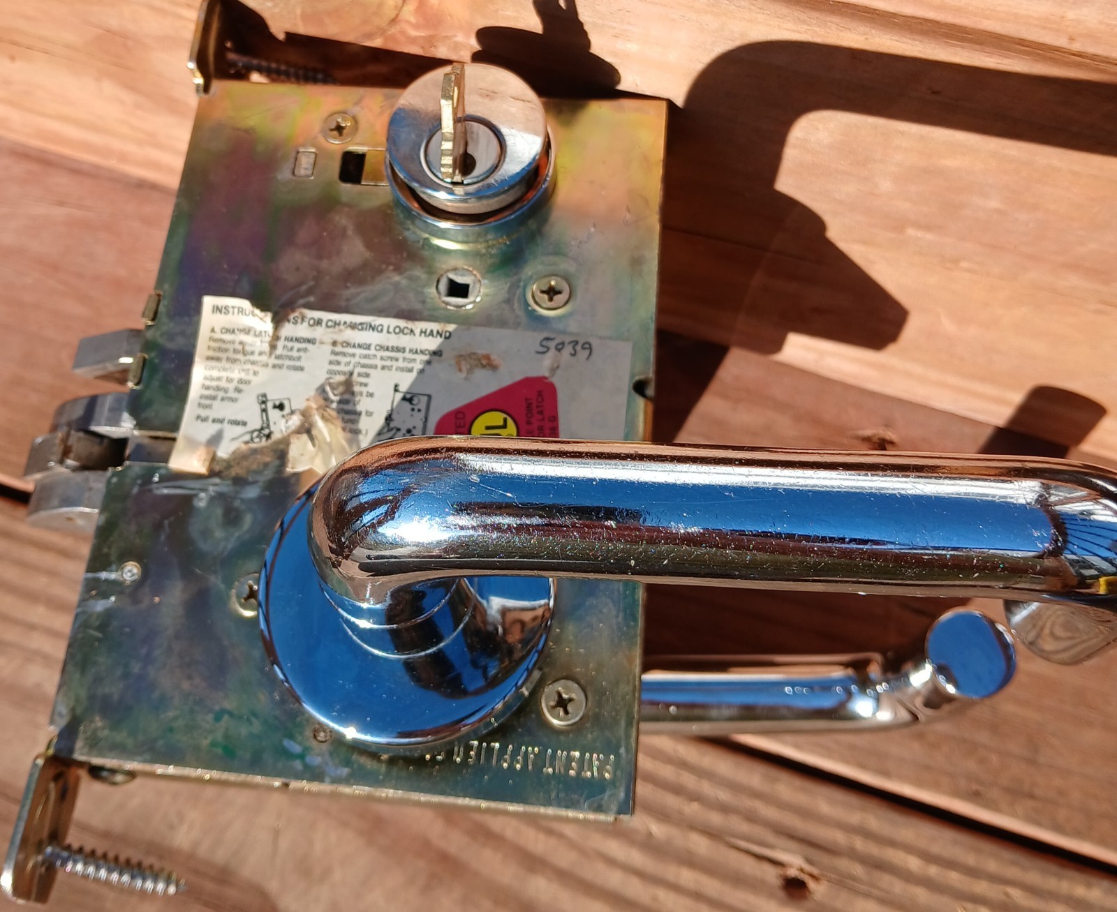 Schlage Mortise Lock Bright Office Inner Entry Chrome L9050R 03 625 Right Handle