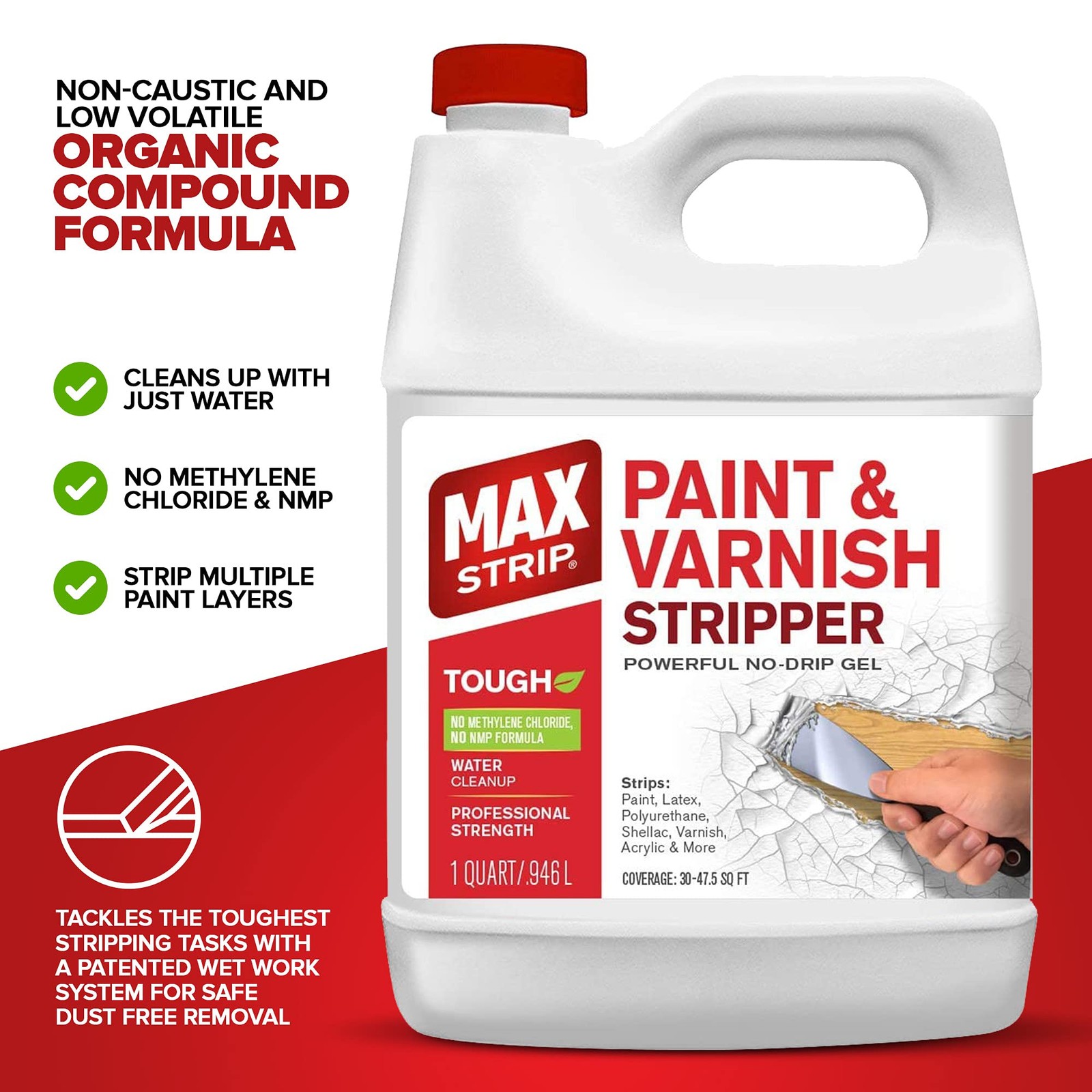 Max Strip Paint & Varnish Stripper 32oz – 32 Fl Oz (Pack of 1)
