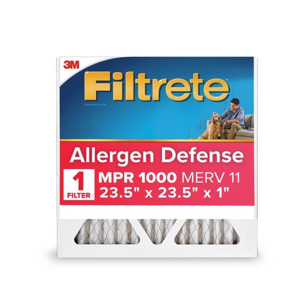 Filtrete Allergen Defense Air Filter, 1000 MPR, AL40-4, 23.5 in x 23.5 in x 1 in