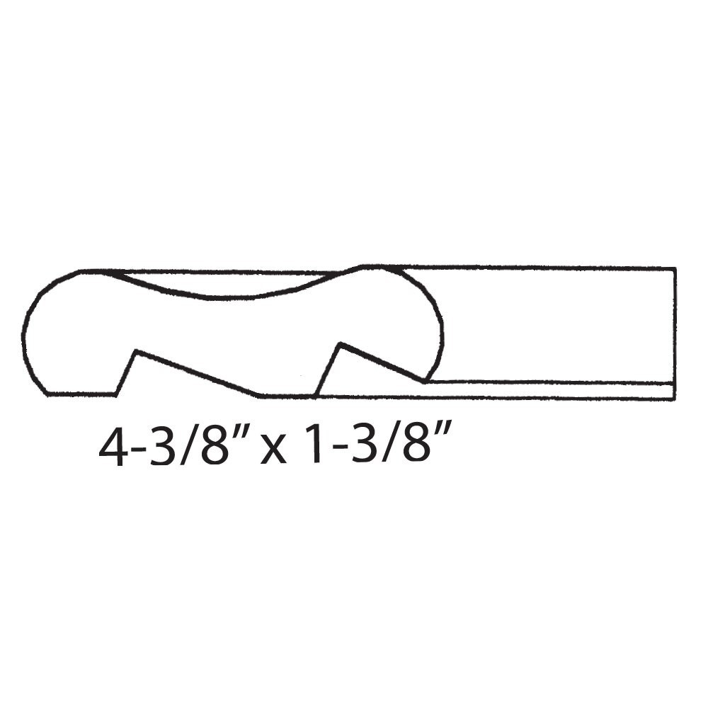 Outwater 1-3/8″ H x 4-3/8″ W Unfinished Cherry Chicago Bar Rail