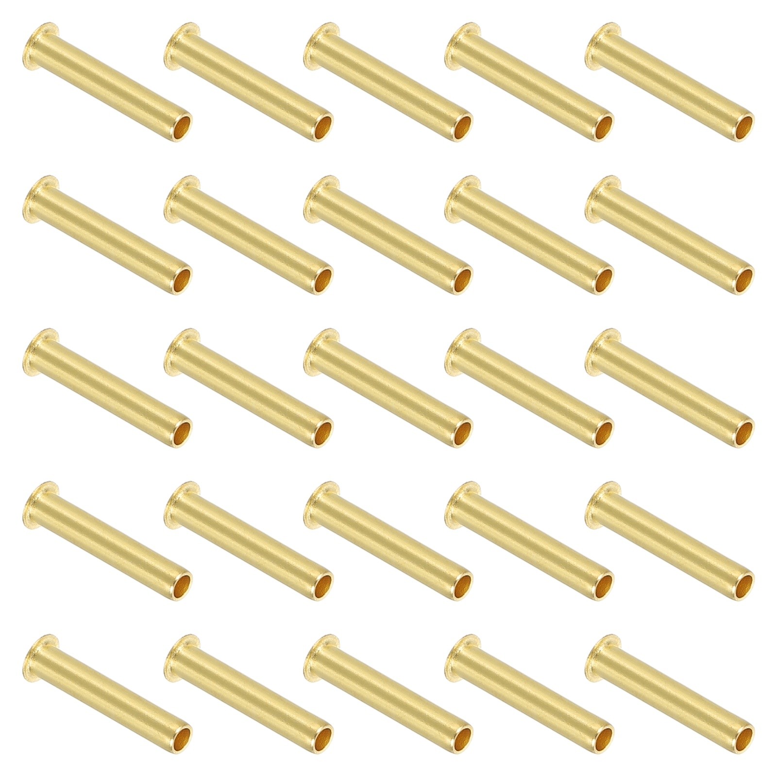 25Pcs, 4mm OD x 2mm ID Tube Brass Compression Insert