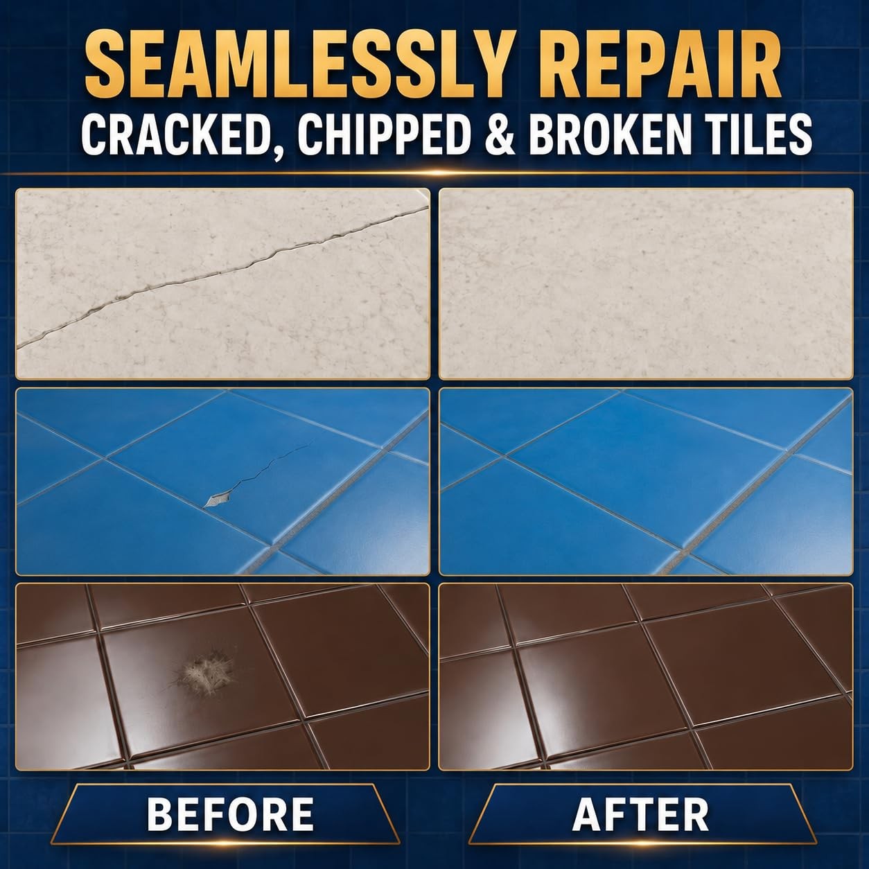 Tile Repair Kit | Ceramic Tile Repair kit for Cracks, Chips & Scratches on Ba…