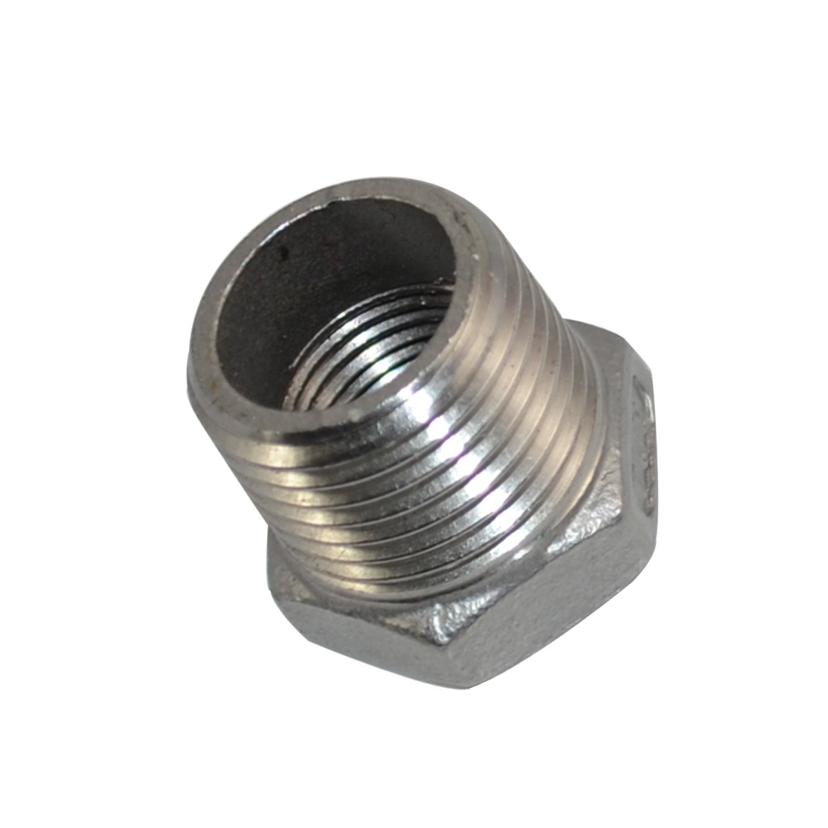 1/2″ MALE to 1/4″ female HEX bushing Reducer Adapter NPT thread Stainless Steel