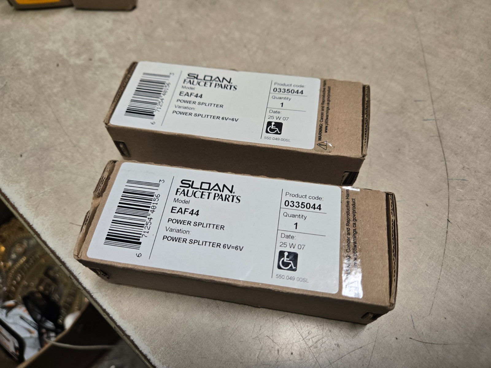 lot of 2 Sloan 0335044 – EAF44 – Power Splitter 6V=6V For EAF-200 Series Faucets