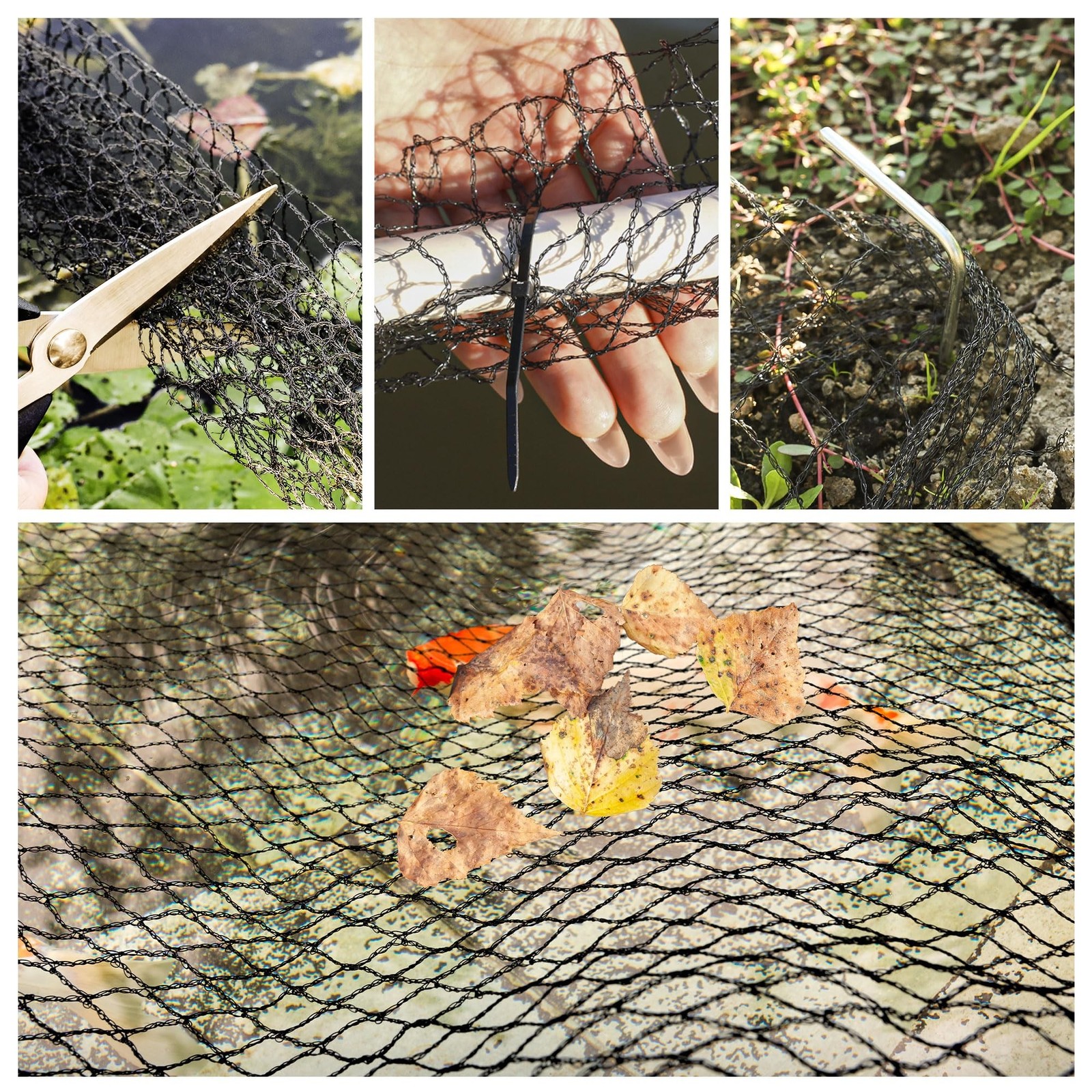 Pond Netting Kit 10 x 10 ft & 10 x 20 ft – Heavy Duty HDPE Fine Mesh Net for …
