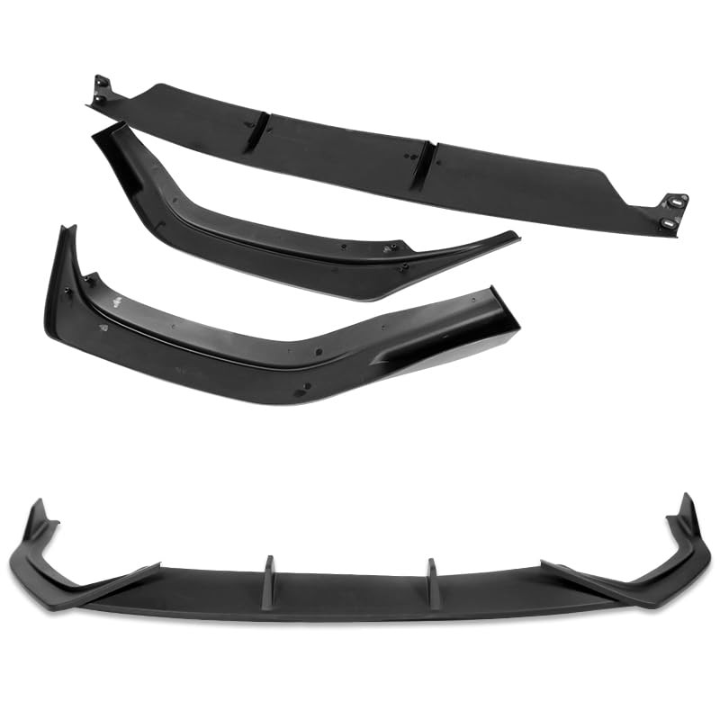 3pcs STP-Style Bumper Lip Spoiler for Elantra N-Line 2021-2023 Matt Black
