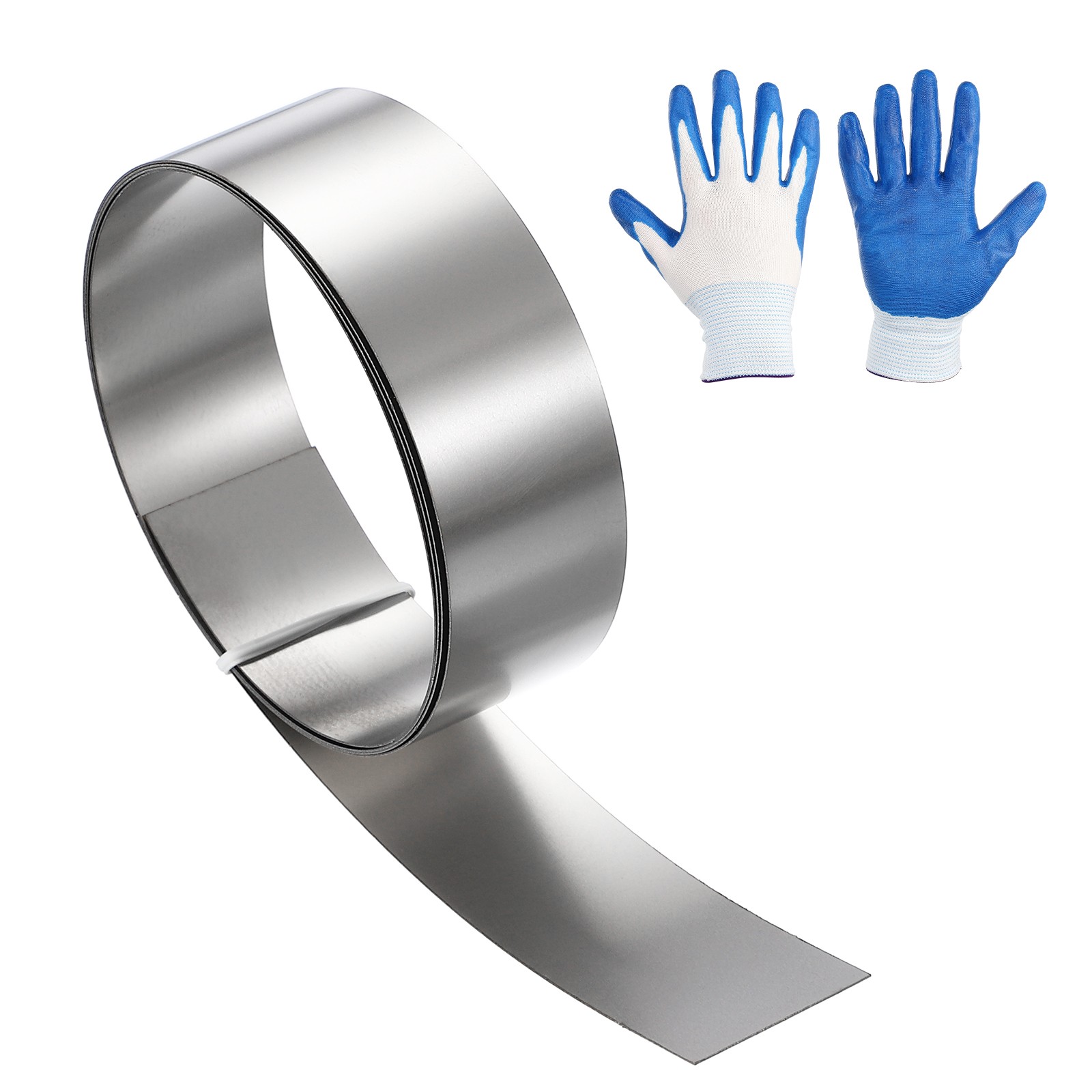 1.2in x 3.3ft Stainless Steel Flashing Roll, 0.5mm Metal Roof Panels