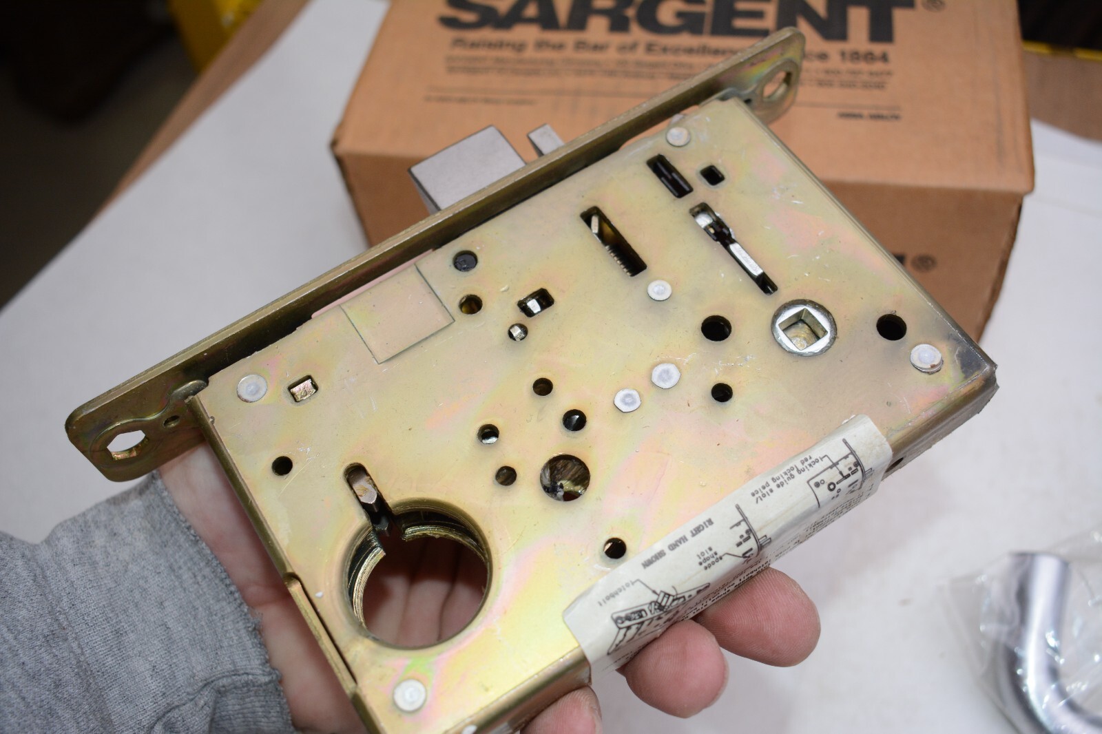 Sargent 8255 LNJ 26D 8200 Series Office or Entry Mortise Lock with LNJ Lever Tri