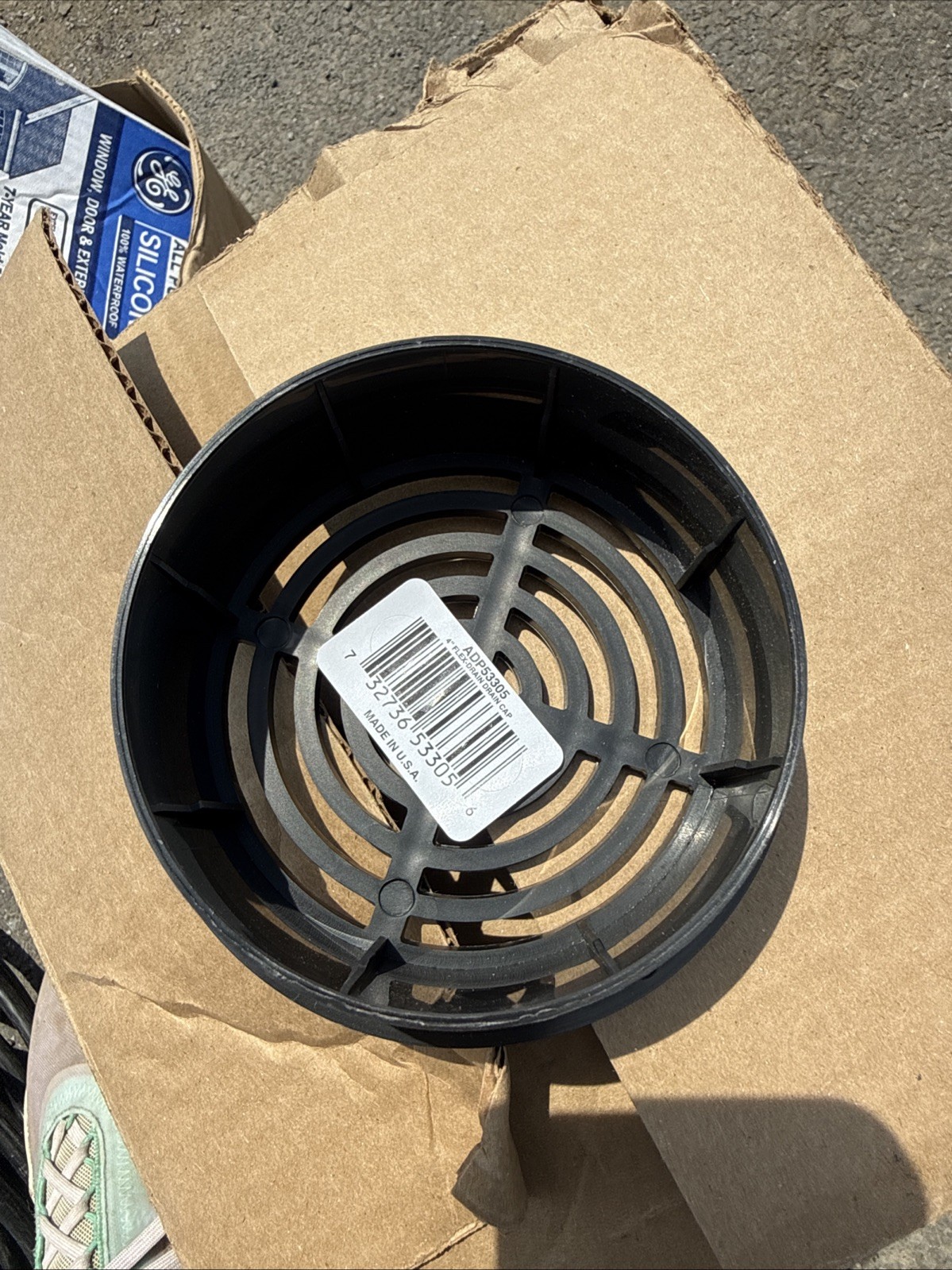 FLEX Drain 4 in. Black Copolymer Drain Cap. Amerimax Home Product