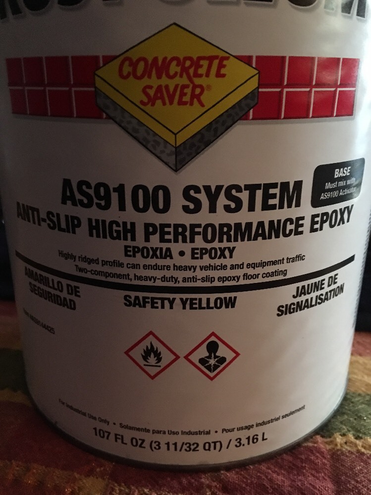 Safety Yellow Anti-Slip Floor Coating, AS9144425, Rust-Oleum. BASE ONLY!!!