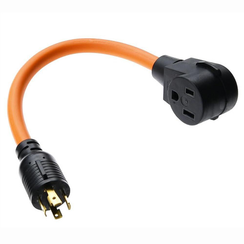 Welder Plug Outlet Adapter Power Cord STW 10AWG 3 Conductors, 125/250 Orange