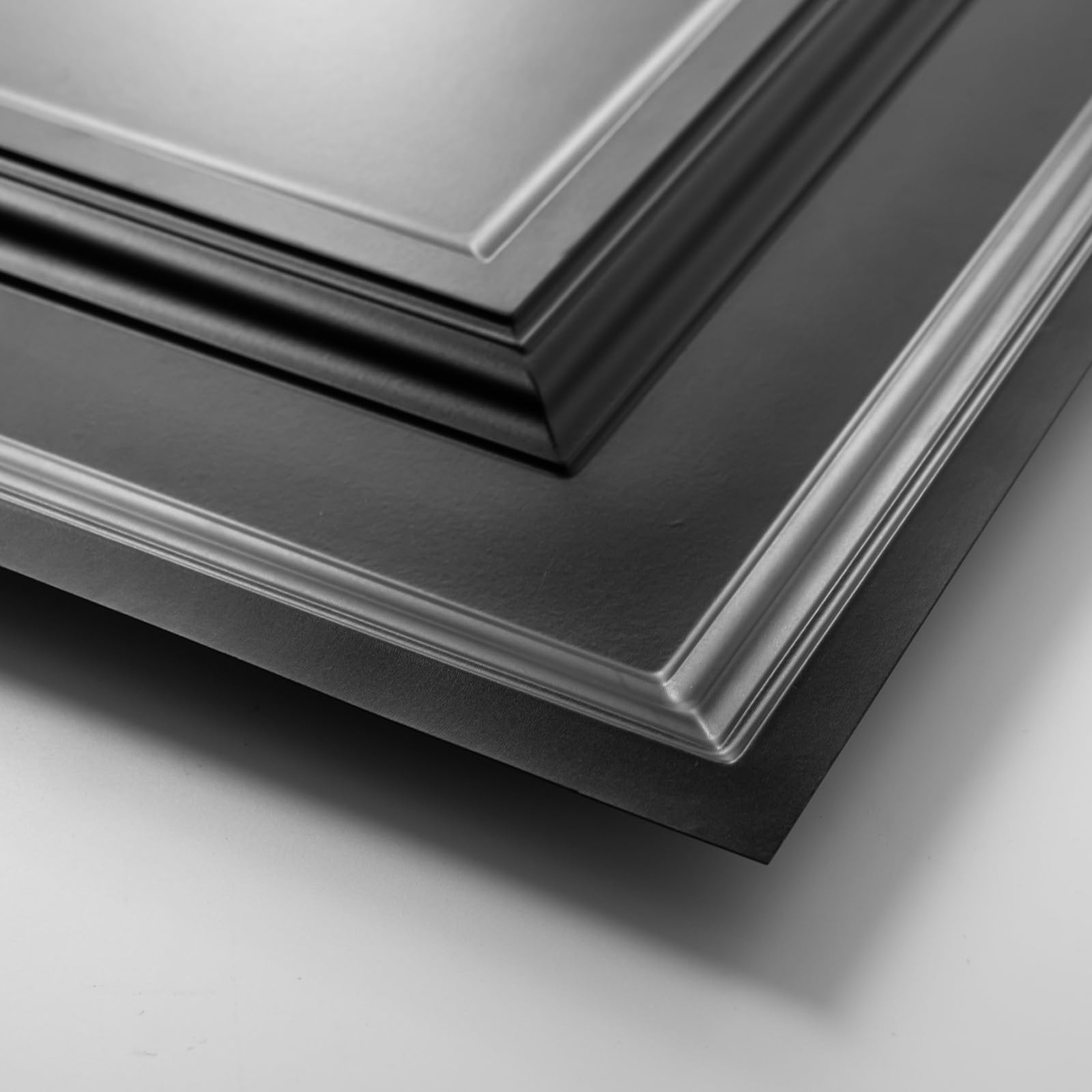Art3d 12-Pack Drop Ceiling Tiles 2×4 Ft, PVC 24×48 inch, Smooth Black