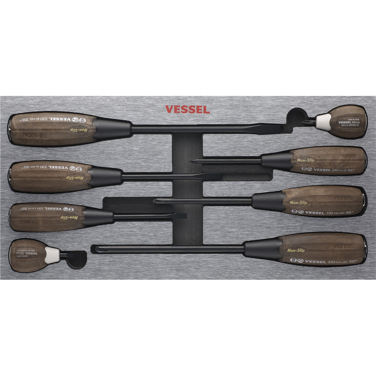 Vessel Tools Wood-Compo Non-Slip SD 8pc set in EVA 3308EVA