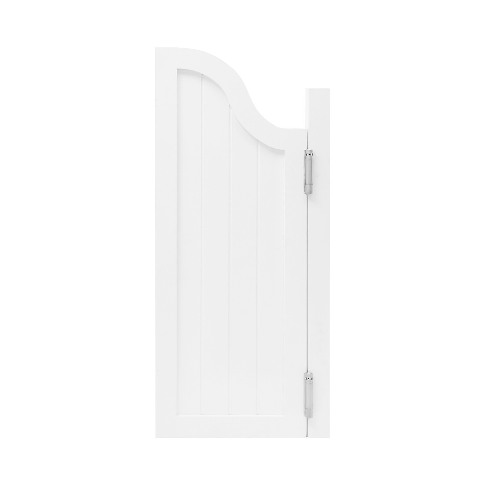 Pine Wood 2-Panel Partition Door White 80 × 90 cm 180° Hinges