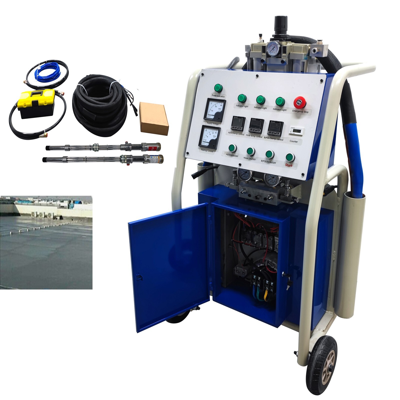 Polyurea Polyurethane Foam Spray Insulation Machine 1:1 High Power 2-12 kg/min