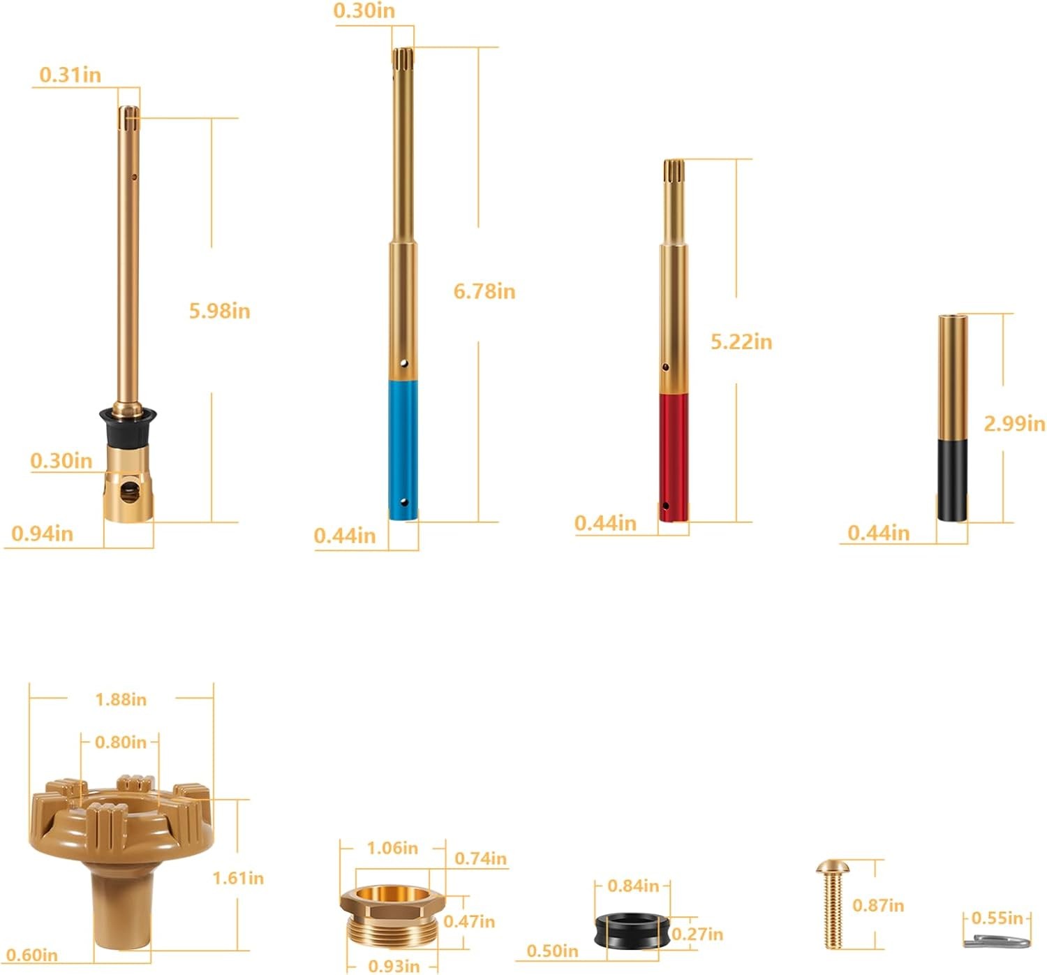 RK-ADJ-PRV Adjustable Rod Repair Kit for Woodford 14 16 17 19 22 V22 Faucets