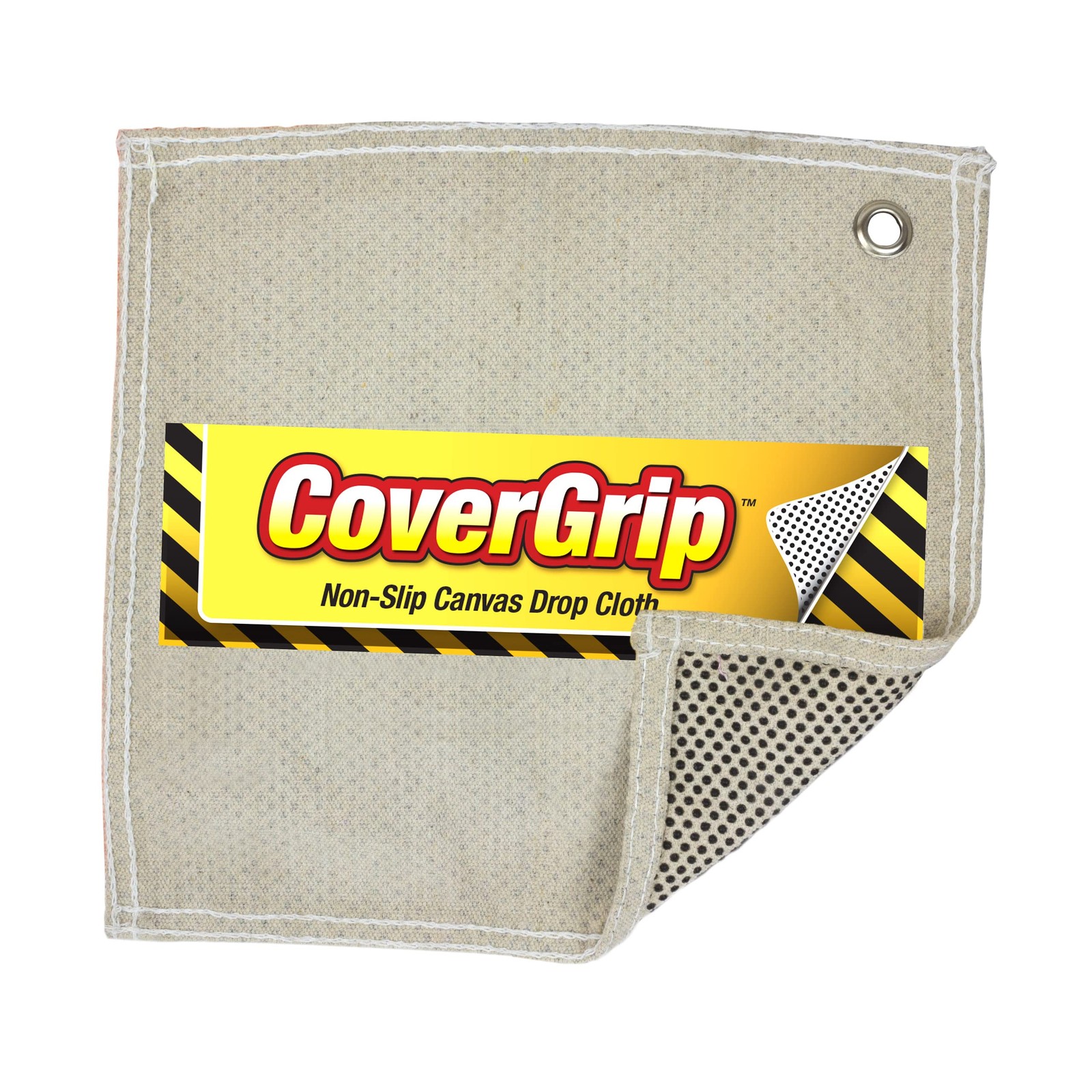 CoverGrip 8 oz Canvas Safety Drop Cloth, 8′ x 10′, Off White 8X10, Off-white