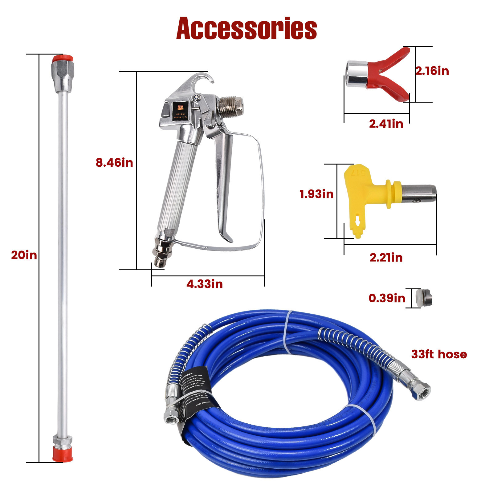 1700W High Pressure Airless Paint Sprayer High Efficiency Power Painting 110V