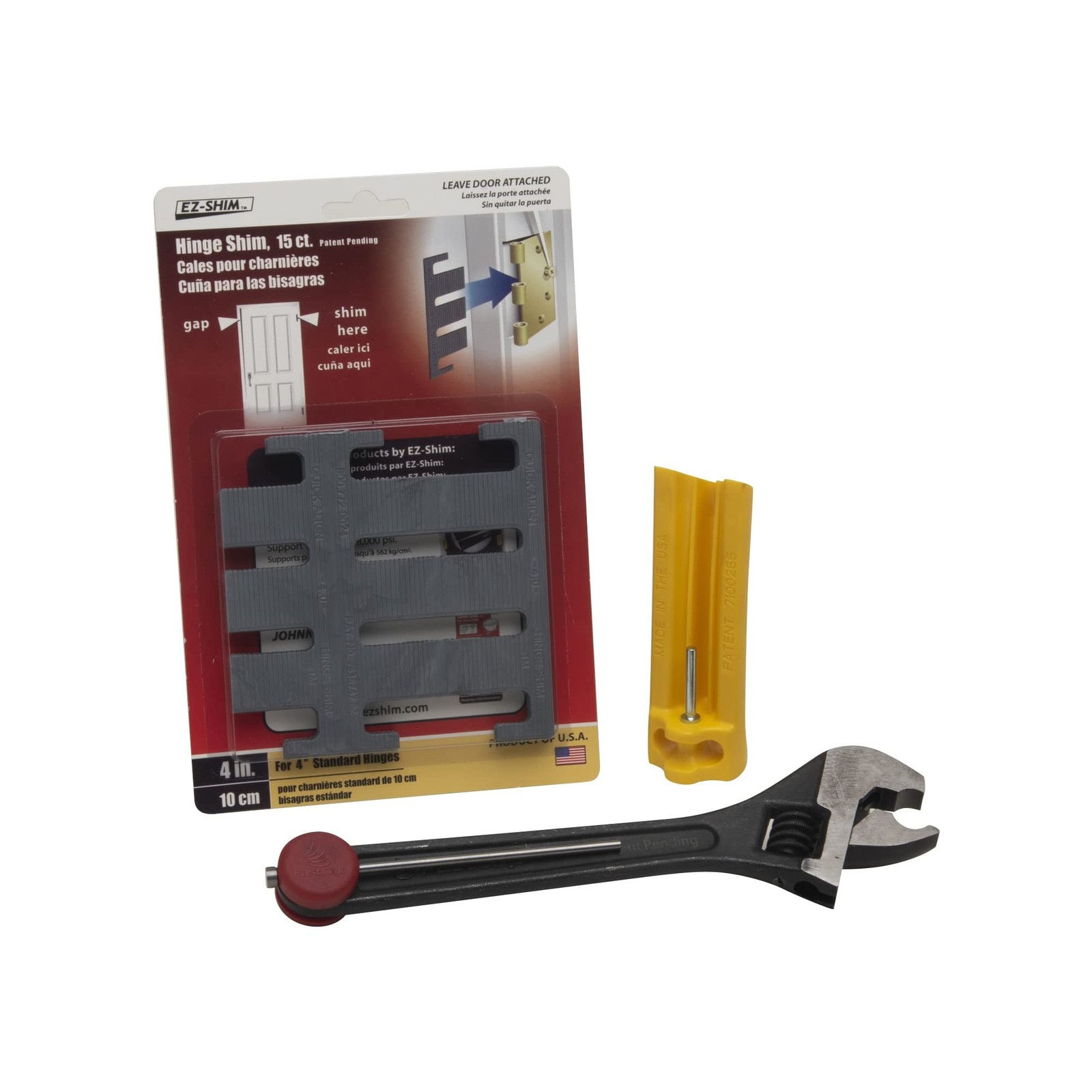 Door Straightener Kit – Hinge Shim, Knuckle Bender, Hinge Pin Removal Tool (4…