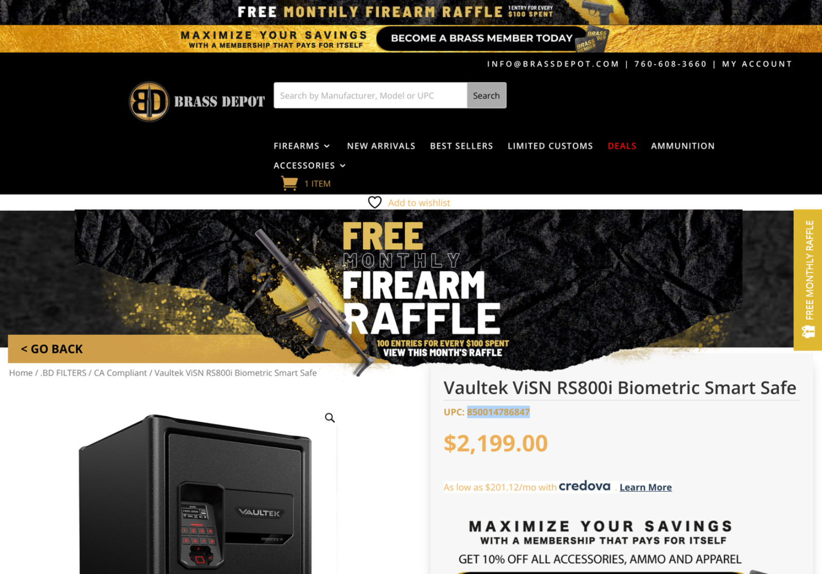 vaultek gun safe ViSN RS800i Biometric Smart Safe