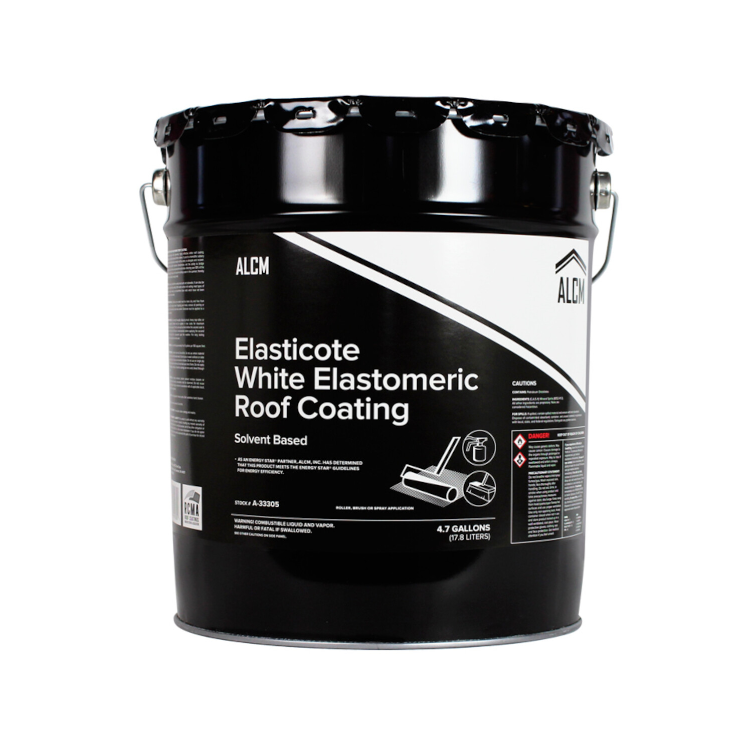 ALCM Elasticote White Elastomeric Roof Coating (Solvent-Based)