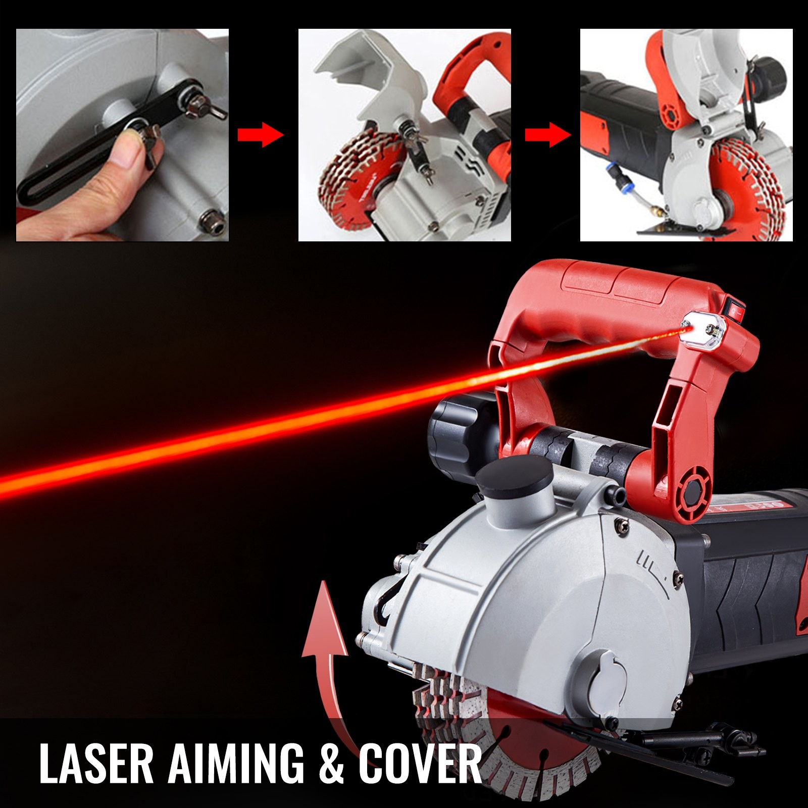 Wall Chaser,2500W 38 mm Cutting Width,Wall Groove Cutting Machine 34MM Cutting D