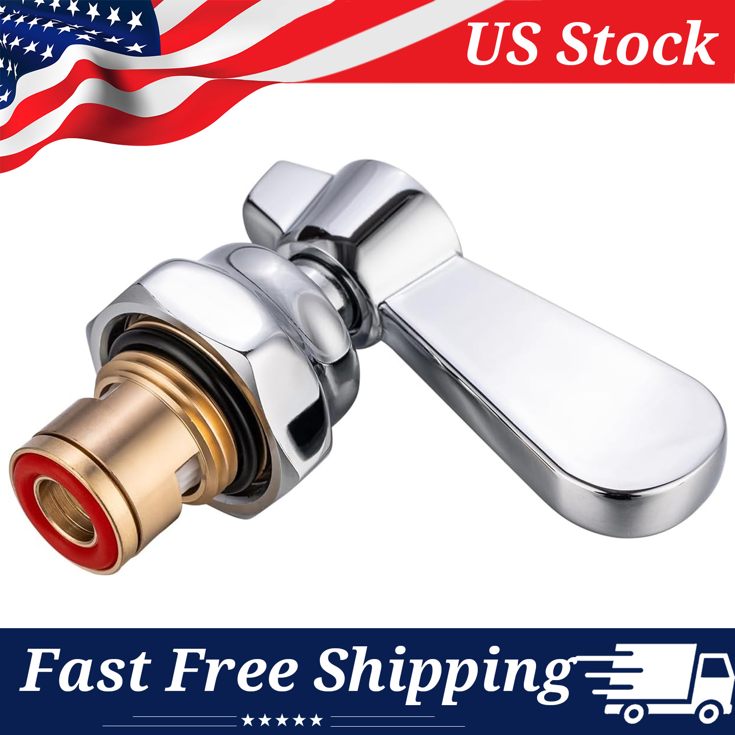 Replacement Valves & Handles Repalcement Parts for Commercial Faucet, Red